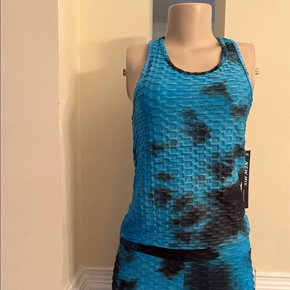 New Mix 3 piece Blue and Black Leggings Set - Picture 5 of 8